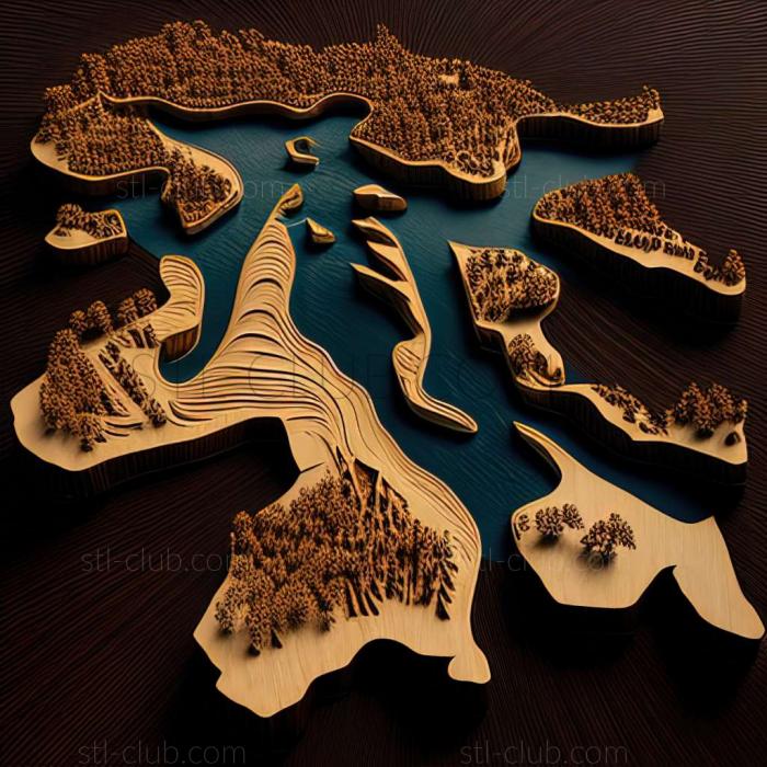 3D model Lake Murray in Papua New Guinea (STL)